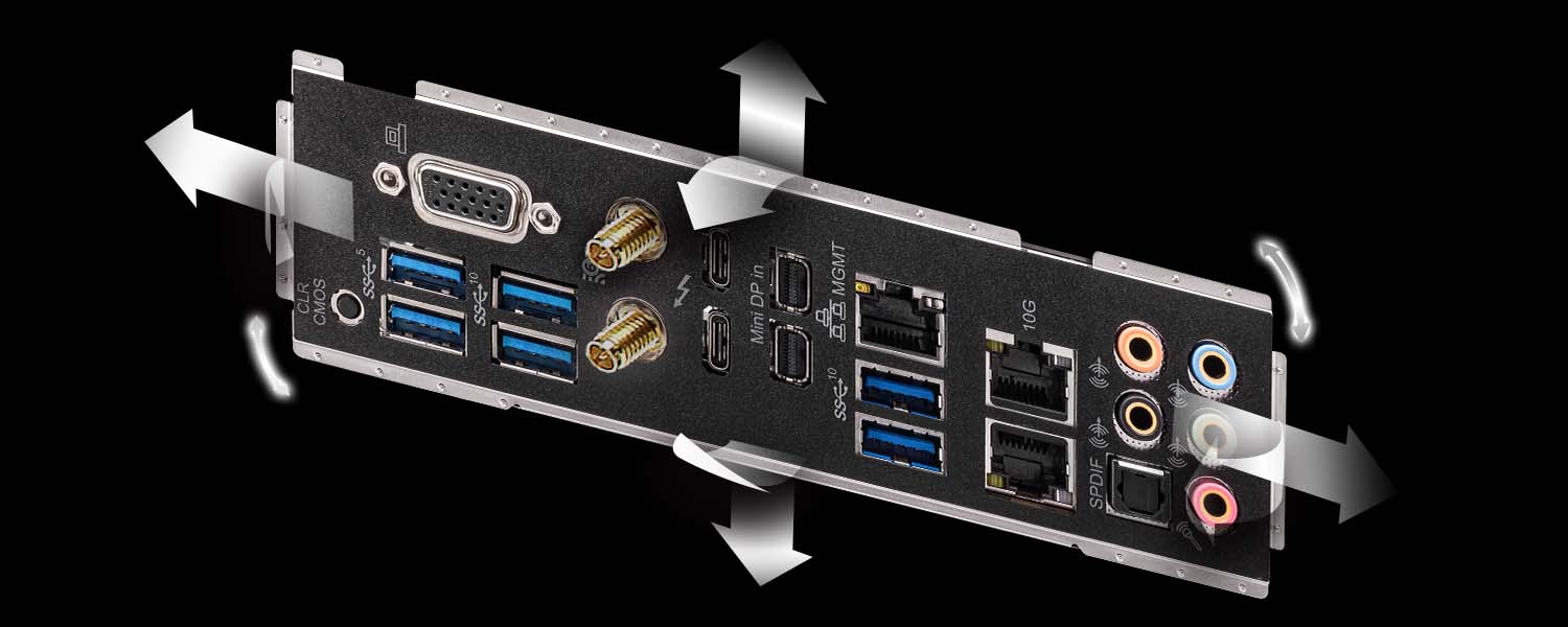 Flexible Integrated I/O Shield